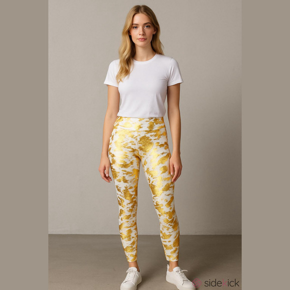 luxletic Other - Lilly PULITZER LUX elegant Gold and White Women's Leggings